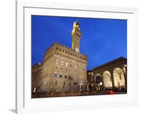 Piazza della Signoria and Palazzo Vecchio, Florence, UNESCO World Heritage Site, Tuscany, Italy-Vincenzo Lombardo-Framed Photographic Print