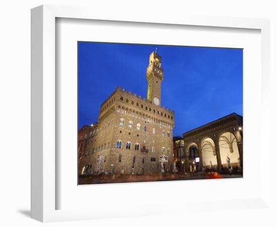 Piazza della Signoria and Palazzo Vecchio, Florence, UNESCO World Heritage Site, Tuscany, Italy-Vincenzo Lombardo-Framed Photographic Print