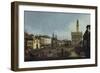 Piazza Della Signoria, Florence. (1740/45)-Bernardo Bellotto-Framed Giclee Print