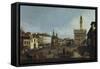 Piazza Della Signoria, Florence. (1740/45)-Bernardo Bellotto-Framed Stretched Canvas