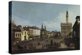 Piazza Della Signoria, Florence. (1740/45)-Bernardo Bellotto-Stretched Canvas