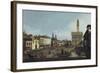 Piazza Della Signoria, Florence (1740-45)-Berthe Morisot-Framed Giclee Print