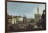 Piazza Della Signoria, Florence (1740-45)-Berthe Morisot-Framed Giclee Print