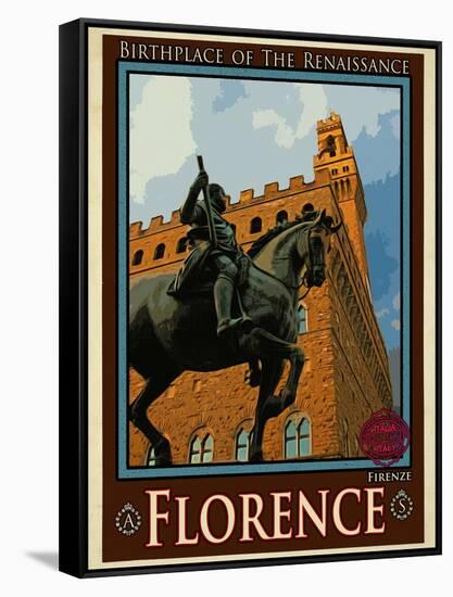 Piazza Della Signoria. Florence Italy 4-Anna Siena-Framed Stretched Canvas