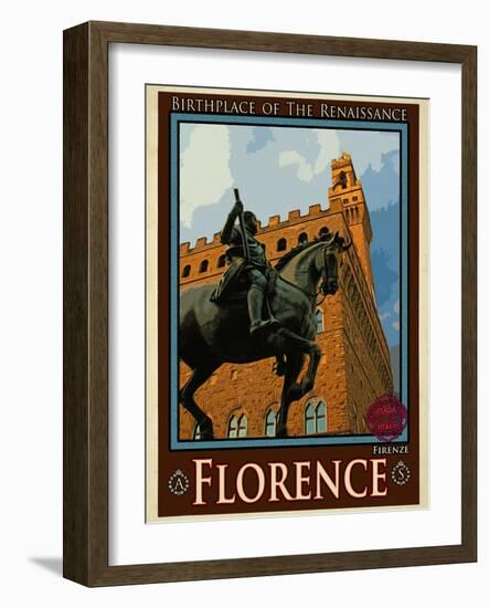 Piazza Della Signoria. Florence Italy 4-Anna Siena-Framed Giclee Print