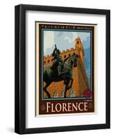 Piazza Della Signoria. Florence Italy 4-Anna Siena-Framed Premium Giclee Print