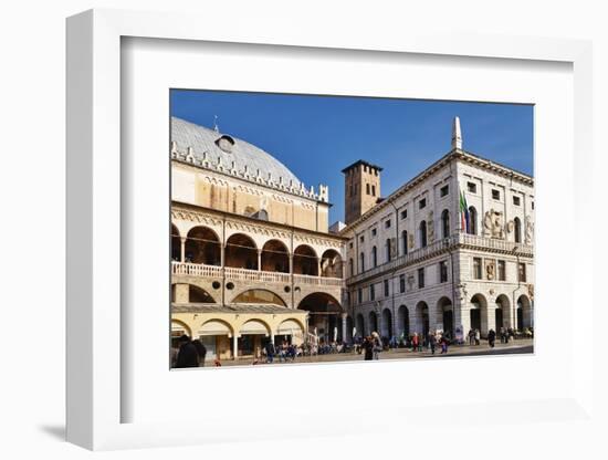 Piazza delle Erbe Square, Palazzo della Ragione Town Hall, Padua, Veneto, Italy, Europe-Marco Brivio-Framed Photographic Print