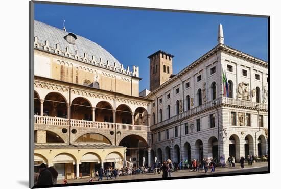 Piazza delle Erbe Square, Palazzo della Ragione Town Hall, Padua, Veneto, Italy, Europe-Marco Brivio-Mounted Photographic Print