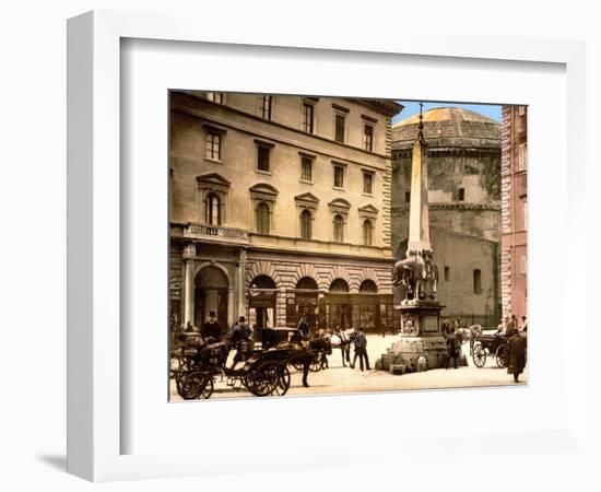 Piazza Di Minerva, Rome-null-Framed Premium Giclee Print