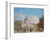 Piazza Di San Marco Looking Towards the Clock Tower-Francesco Guardi-Framed Giclee Print