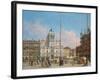 Piazza Di San Marco Looking Towards the Clock Tower-Francesco Guardi-Framed Giclee Print