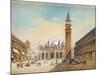 Piazza Di San Marco, Venice-Friedrich Perlberg-Mounted Giclee Print