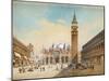 Piazza Di San Marco, Venice-Friedrich Perlberg-Mounted Giclee Print