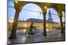 Piazza Ducale, Vigevano, Lombardy, Italy. Rainy Sunset and People.-Marco Bottigelli-Mounted Photographic Print