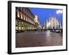 Piazza Duomo at Dusk, Milan, Lombardy, Italy, Europe-Vincenzo Lombardo-Framed Photographic Print