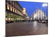 Piazza Duomo at Dusk, Milan, Lombardy, Italy, Europe-Vincenzo Lombardo-Mounted Photographic Print