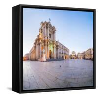 Piazza Duomo at Night-Matthew Williams-Ellis-Framed Stretched Canvas