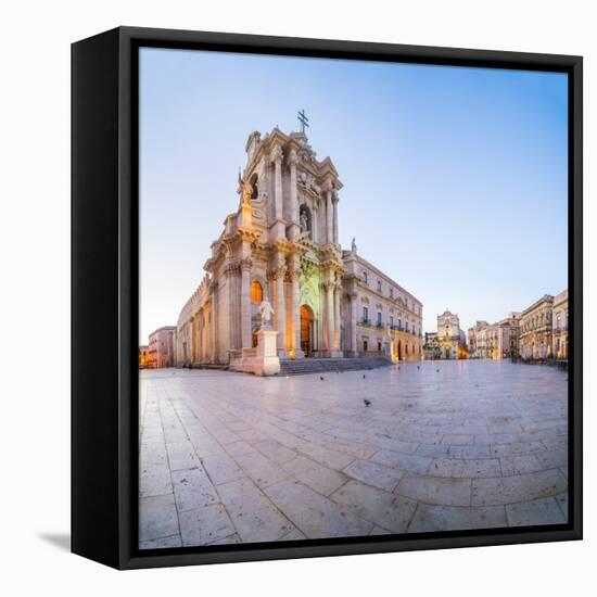 Piazza Duomo at Night-Matthew Williams-Ellis-Framed Stretched Canvas