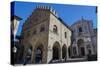 Piazza Duomo, Palazzo della Ragione and Bergamo Cathedral, Bergamo, Lombardy, Italy-Carlo Morucchio-Stretched Canvas