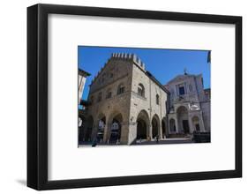 Piazza Duomo, Palazzo della Ragione and Bergamo Cathedral, Bergamo, Lombardy, Italy-Carlo Morucchio-Framed Photographic Print