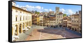 Piazza Grande, Arezzo, Val Di Chiana, Arezzo District, Tuscany, Italy-Peter Adams-Framed Stretched Canvas