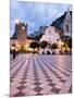 Piazza Ix Aprile, with the Torre Dell Orologio and San Giuseppe Church, Taormina, Sicily, Italy-Martin Child-Mounted Photographic Print