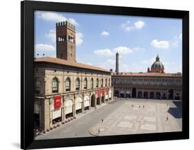 Piazza Maggiore and Podesta Palace, Bologna, Emilia Romagna, Italy, Europe-Frank Fell-Framed Photographic Print