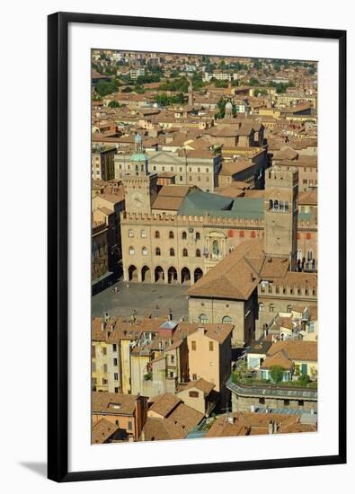 Piazza Maggiore, Bologna, Emilia-Romagna, Italy, Europe-Bruno Morandi-Framed Photographic Print