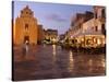 Piazza Matrice at Dusk, Trapani, Favignana Island, Sicily, Italy, Europe-Vincenzo Lombardo-Stretched Canvas