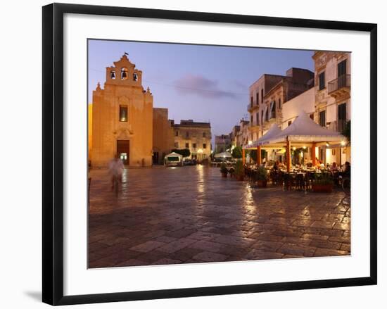 Piazza Matrice at Dusk, Trapani, Favignana Island, Sicily, Italy, Europe-Vincenzo Lombardo-Framed Photographic Print