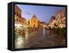 Piazza Matrice at Dusk, Trapani, Favignana Island, Sicily, Italy, Europe-Vincenzo Lombardo-Framed Stretched Canvas