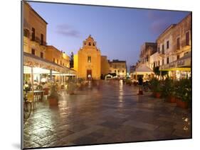 Piazza Matrice at Dusk, Trapani, Favignana Island, Sicily, Italy, Europe-Vincenzo Lombardo-Mounted Photographic Print