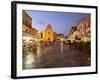 Piazza Matrice at Dusk, Trapani, Favignana Island, Sicily, Italy, Europe-Vincenzo Lombardo-Framed Photographic Print