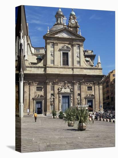 Piazza Matteotti, Genoa (Genova), Liguria, Italy-Sheila Terry-Stretched Canvas