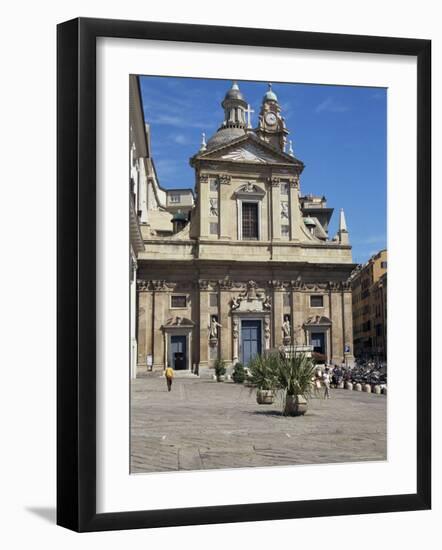 Piazza Matteotti, Genoa (Genova), Liguria, Italy-Sheila Terry-Framed Photographic Print