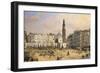 Piazza, Naples, Italy, Mid 19th Century-Jean-Auguste Bard-Framed Giclee Print
