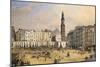 Piazza, Naples, Italy, Mid 19th Century-Jean-Auguste Bard-Mounted Giclee Print