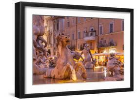 Piazza Navona in Rome, Lazio, Italy, Europe-Julian Elliott-Framed Photographic Print