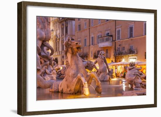 Piazza Navona in Rome, Lazio, Italy, Europe-Julian Elliott-Framed Photographic Print