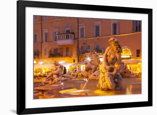 Piazza Navona in Rome, Lazio, Italy, Europe-Julian Elliott-Framed Photographic Print