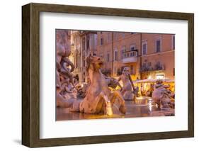 Piazza Navona in Rome, Lazio, Italy, Europe-Julian Elliott-Framed Photographic Print