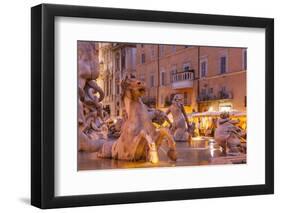 Piazza Navona in Rome, Lazio, Italy, Europe-Julian Elliott-Framed Photographic Print