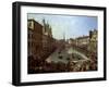 Piazza Navona in Rome Set under Water-Giovanni Paolo Pannini-Framed Giclee Print