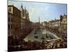Piazza Navona in Rome Set under Water-Giovanni Paolo Pannini-Mounted Giclee Print