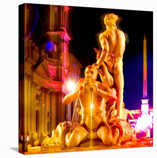 Piazza Navona Night, Rome-Tosh-Stretched Canvas