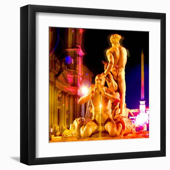 Piazza Navona Night, Rome-Tosh-Framed Art Print