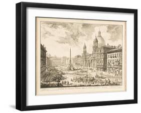 Piazza Navona, Plate from 'Vedute Di Roma', 1751-Giovanni Battista Piranesi-Framed Giclee Print