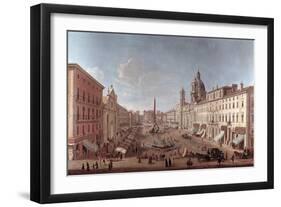 Piazza Navona, Roma-Antonio Joli-Framed Giclee Print