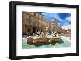 Piazza Navona, Rome. Italy-Iakov Kalinin-Framed Photographic Print