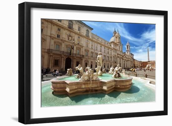 Piazza Navona, Rome. Italy-Iakov Kalinin-Framed Photographic Print